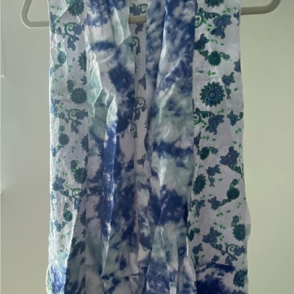 LOGO by Lori Goldstein Woven Lavender Tie Dye Vest w Print Cotton Panel XXS - Picture 9 of 14